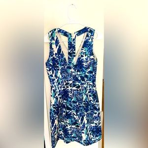 Gorgeous Midi Blue and White Dress - Size 6 - H&M